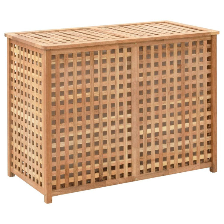 Natural Wood Laundry Bin Solid Walnut