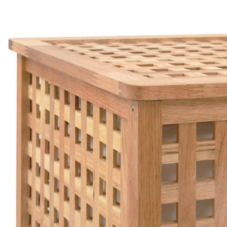Natural Wood Laundry Bin Solid Walnut