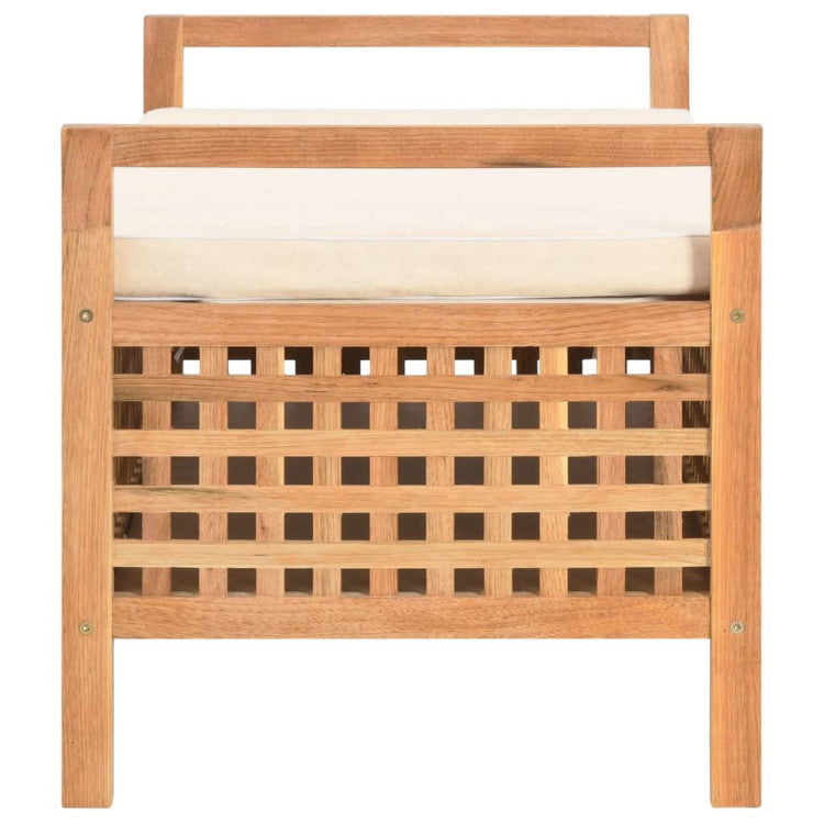 Natural Wooden Storage Bench
