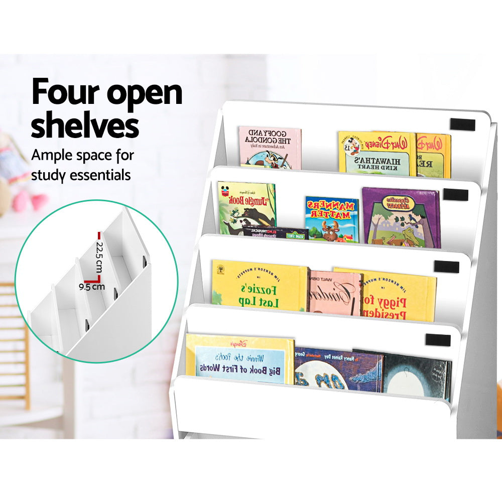 Keezi 4 Tiers Kids Bookshelf Storage
