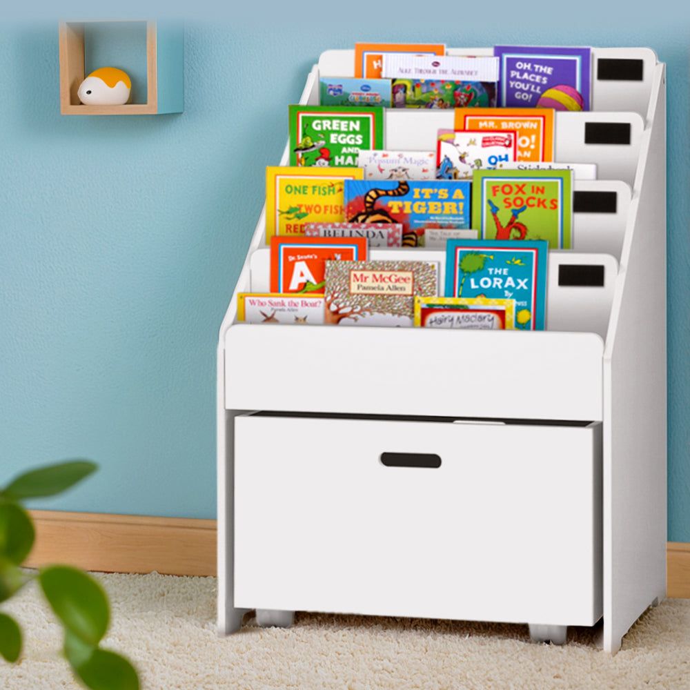 Keezi 4 Tiers Kids Bookshelf Storage