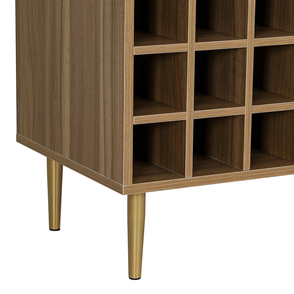 Walnut Cupboard with Wine Rack