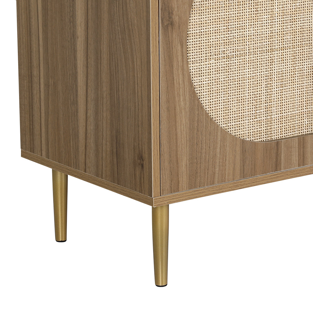 Walnut 3 Cupboard Buffet