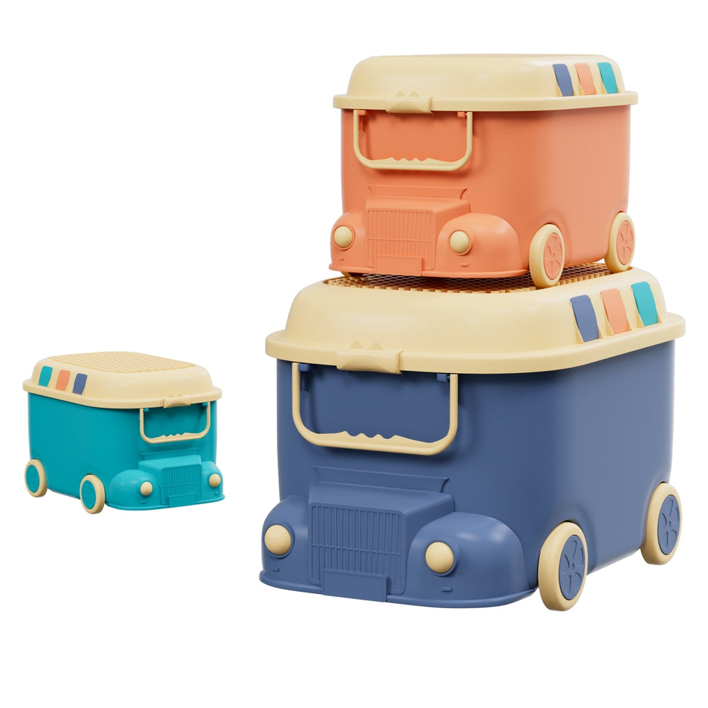 Keezi 3PCS Toy Storage Box