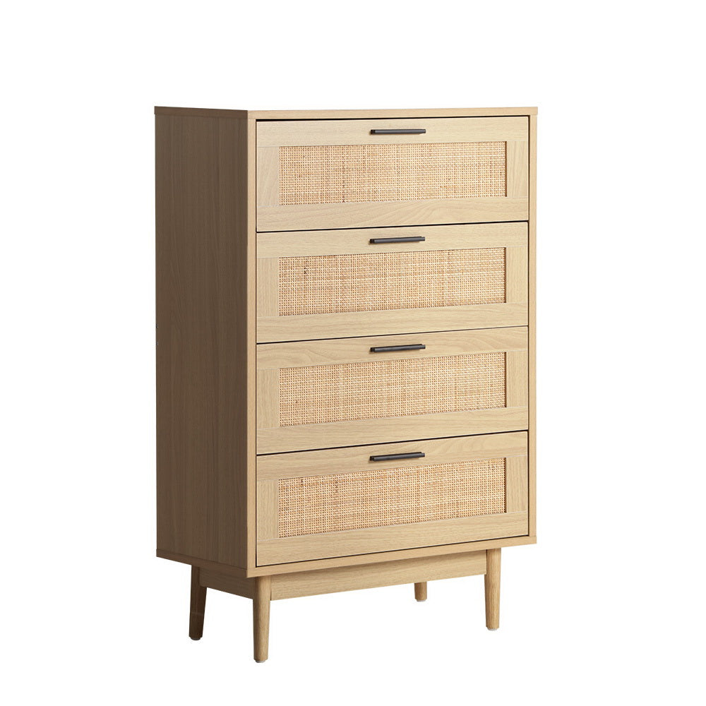 Adelle Rattan 4 Drawer Tallboy