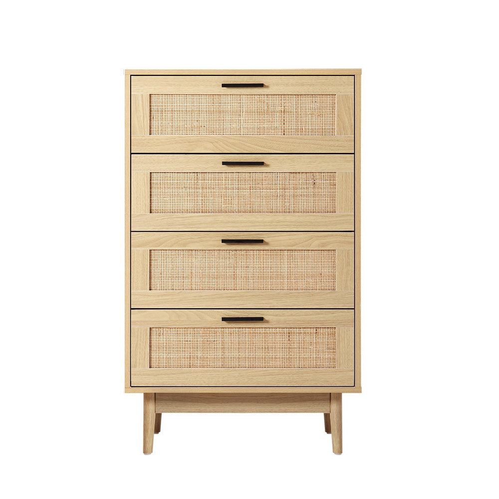 Adelle Rattan 4 Drawer Tallboy