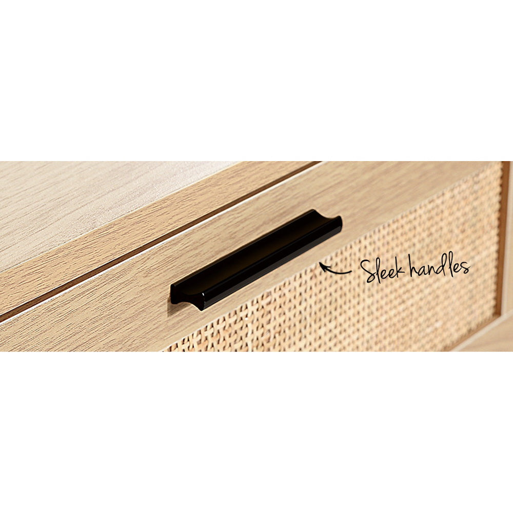 Adelle Rattan 4 Drawer Tallboy