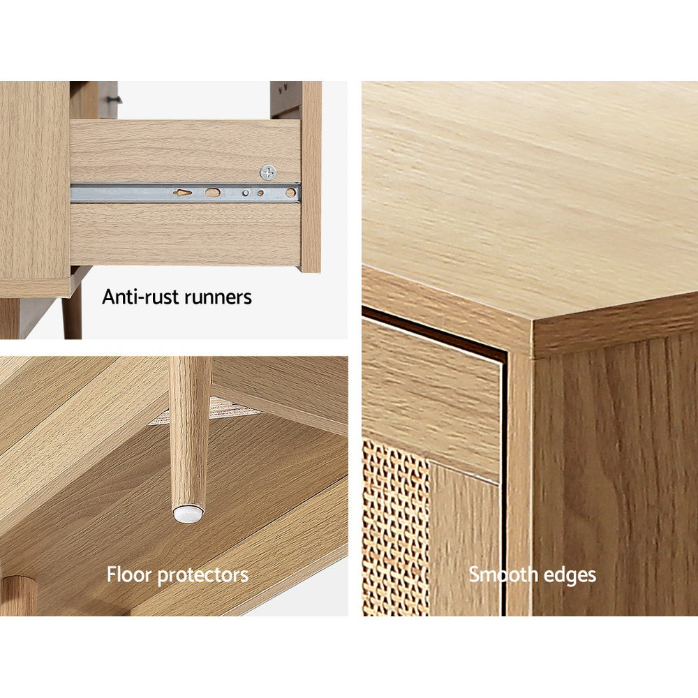 Adelle Rattan 4 Drawer Tallboy