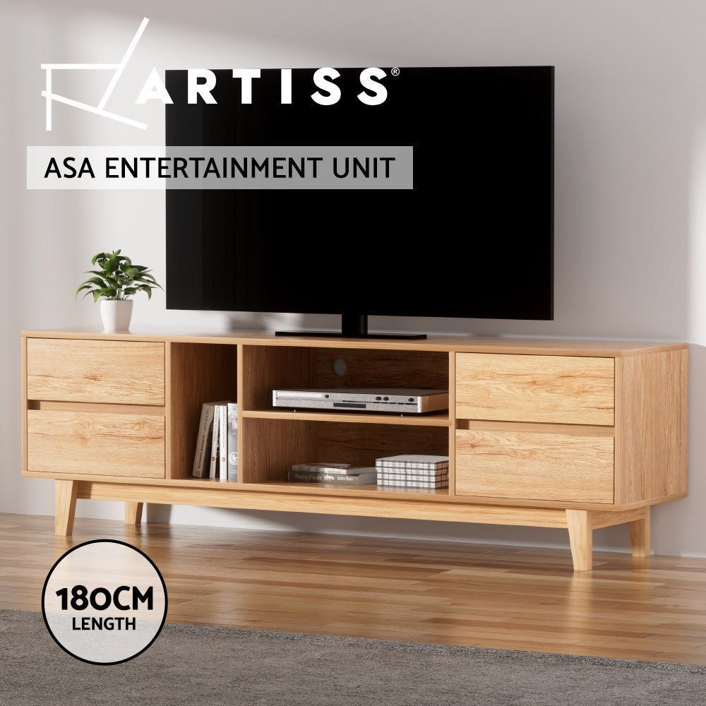 Rubberwood 180cm Entertainment Centre
