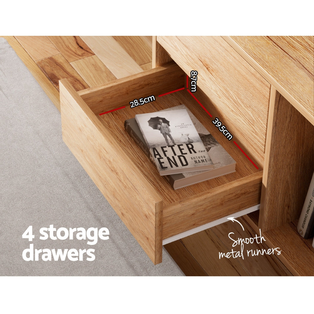 Rubberwood 180cm Entertainment Centre