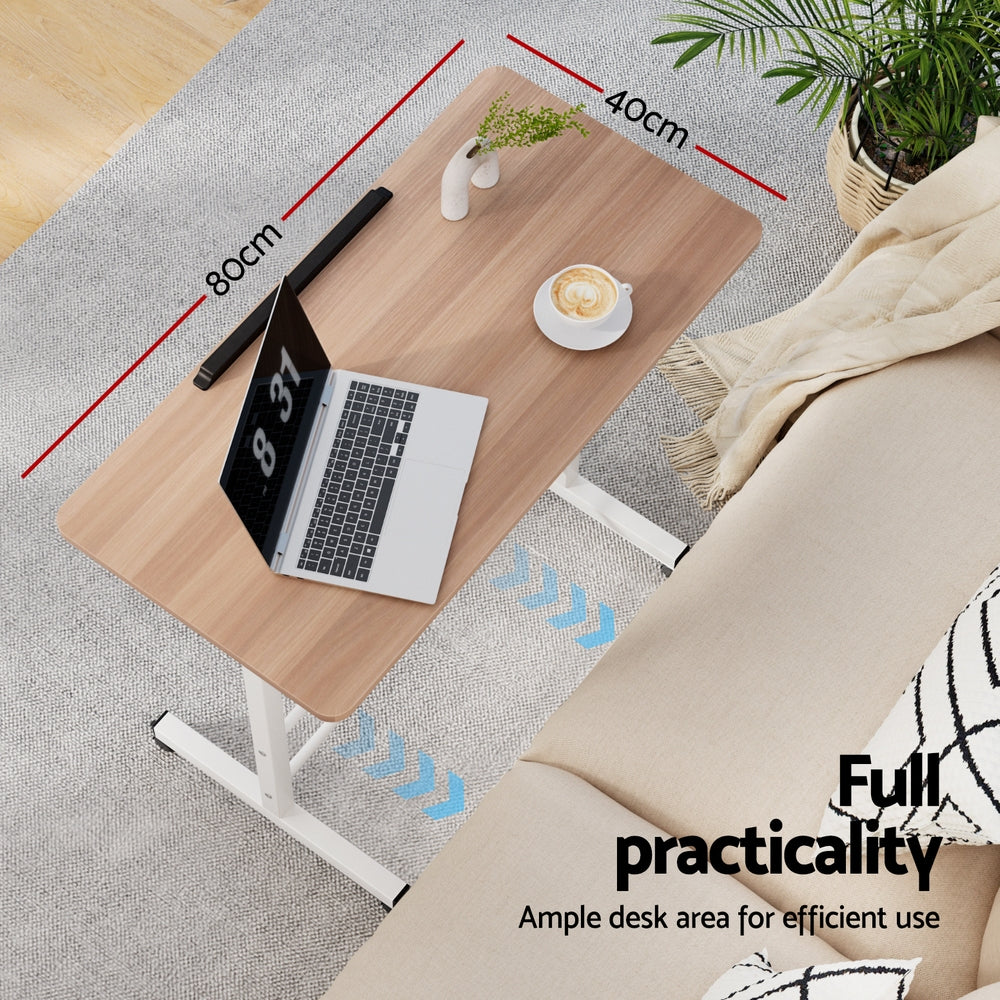 FREE SHIPPING! Laptop Desk Table Adjustable 80CM Light Wood