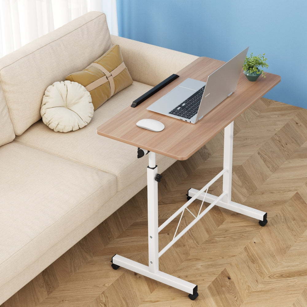 FREE SHIPPING! Laptop Desk Table Adjustable 80CM Light Wood