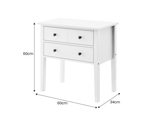 Sven 3 Drawer Bedside Table