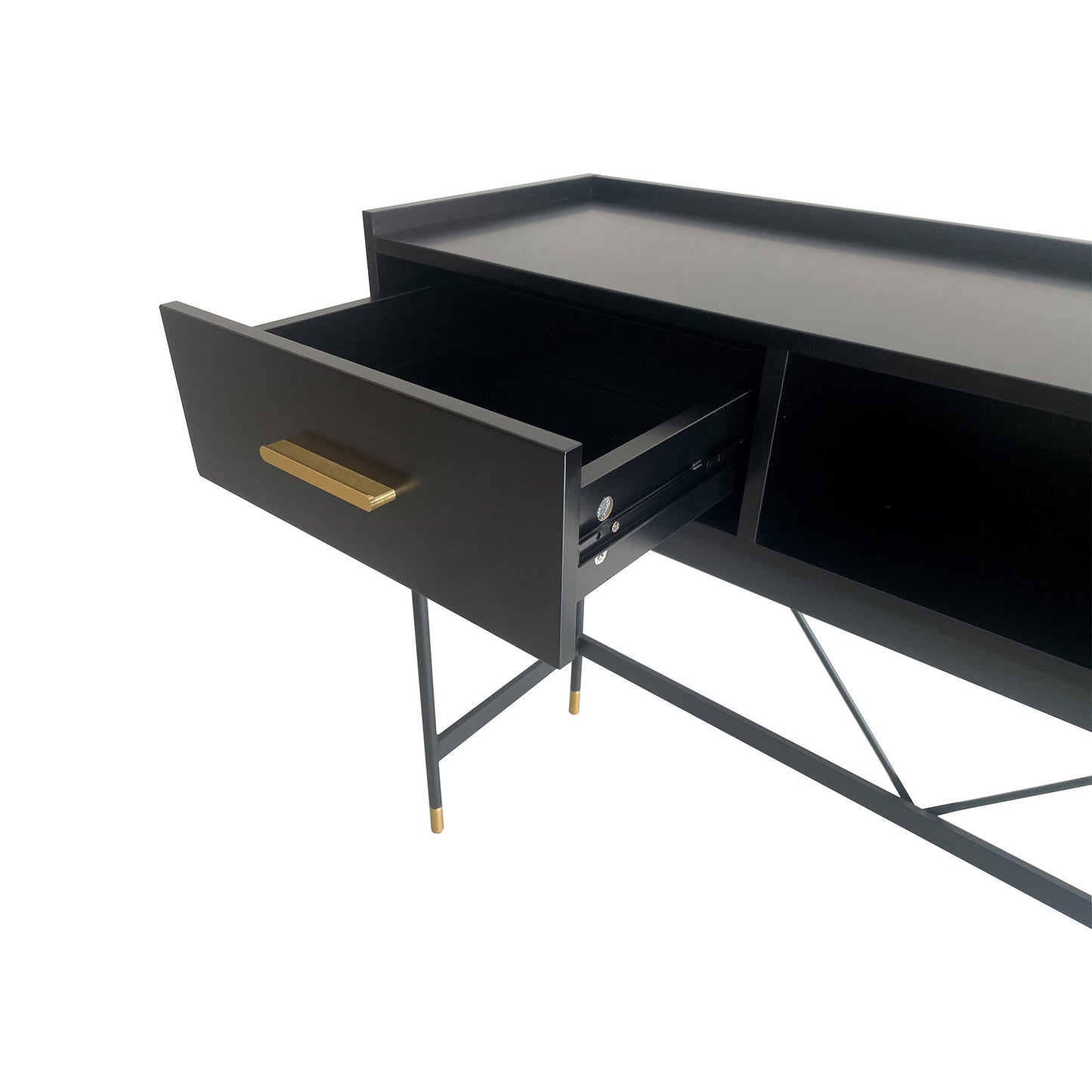Alcona Matte Black Hall Table