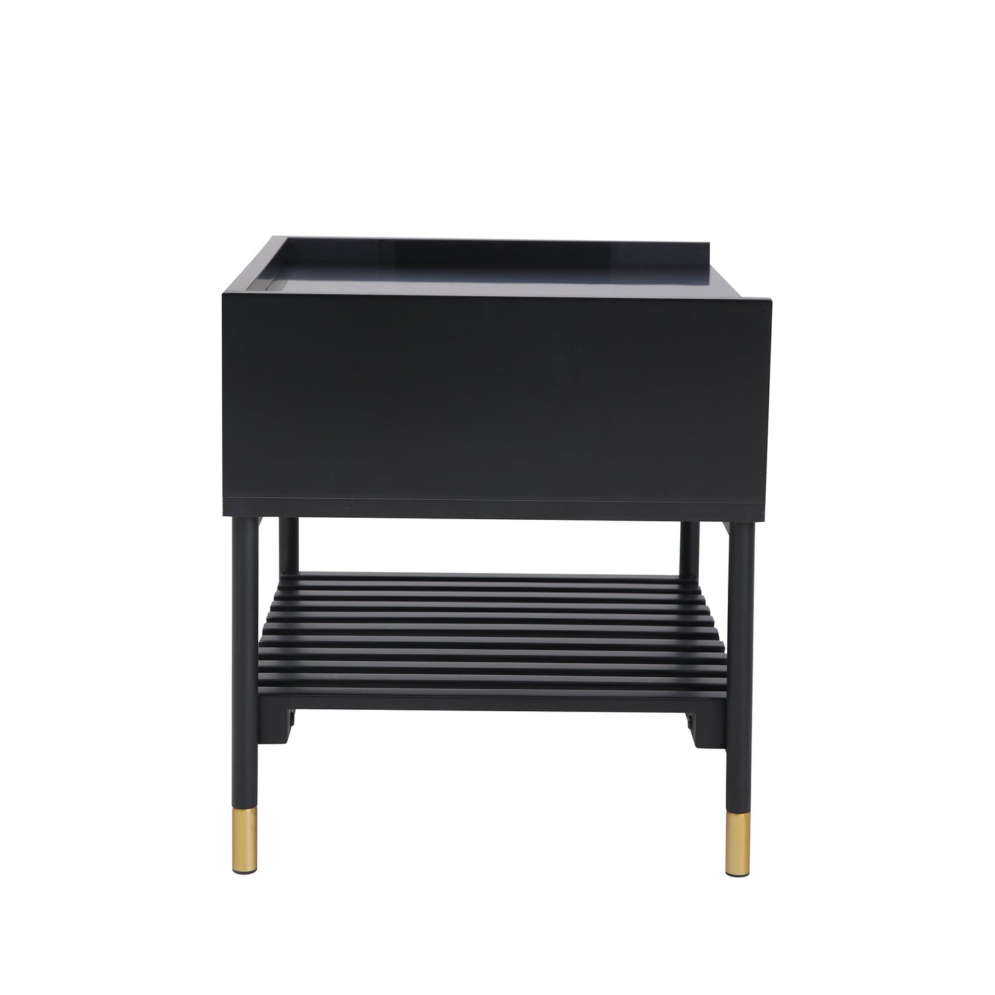 Alcona Matte Black Side Table