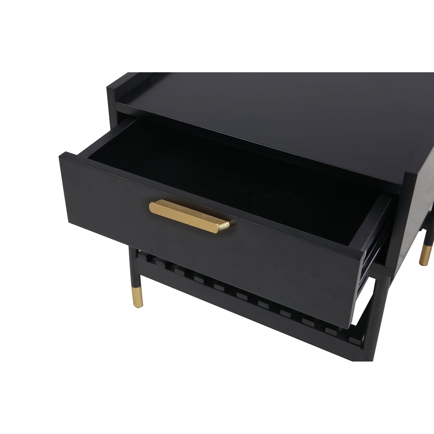 Alcona Matte Black Side Table