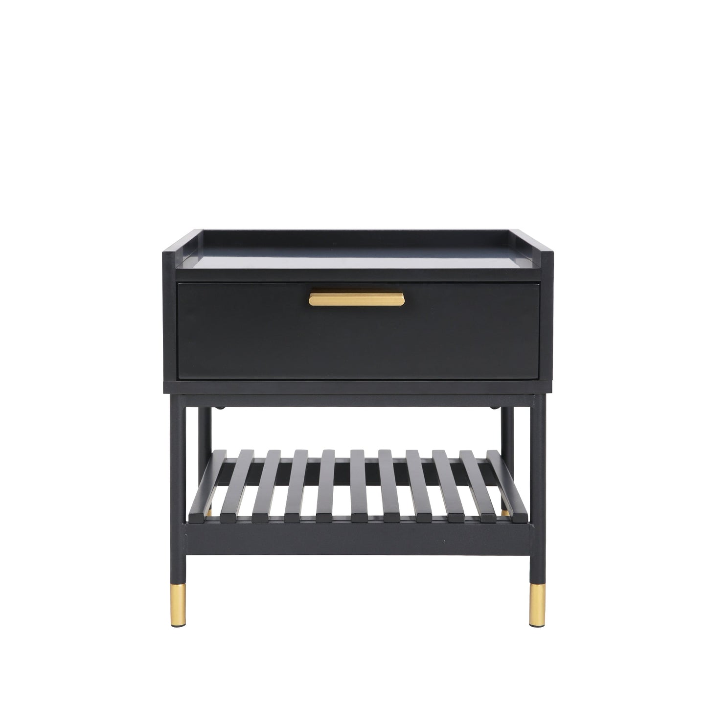 Alcona Matte Black Side Table