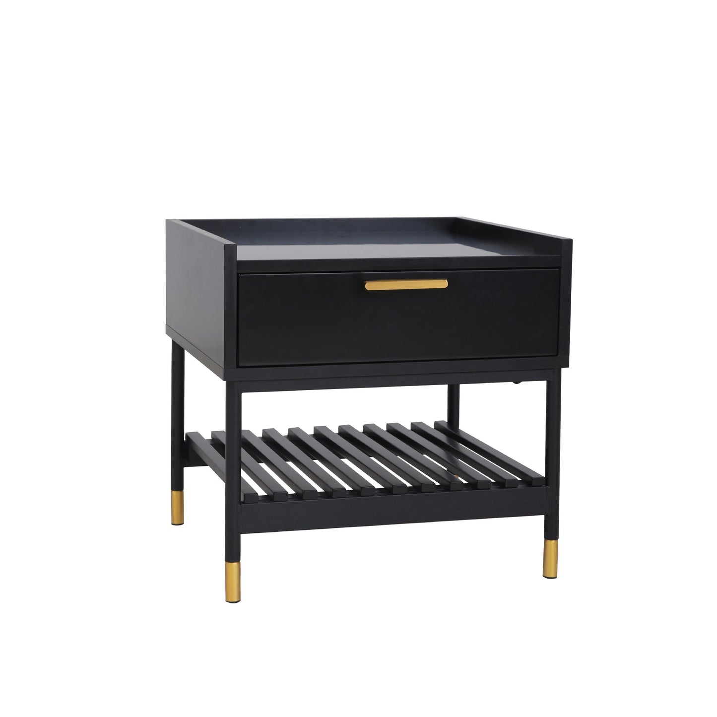 Alcona Matte Black Side Table