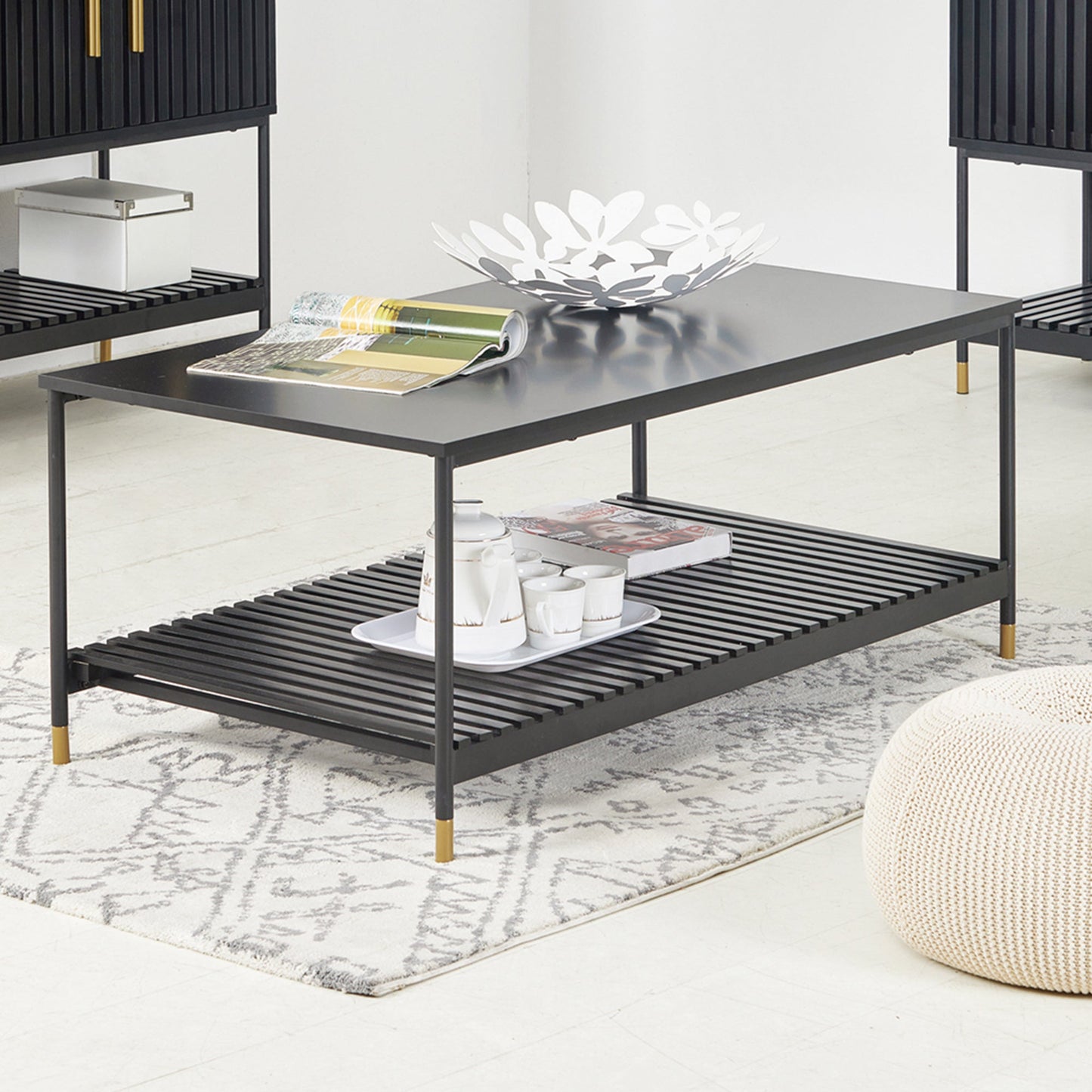 Alcona Matte Black Coffee Table