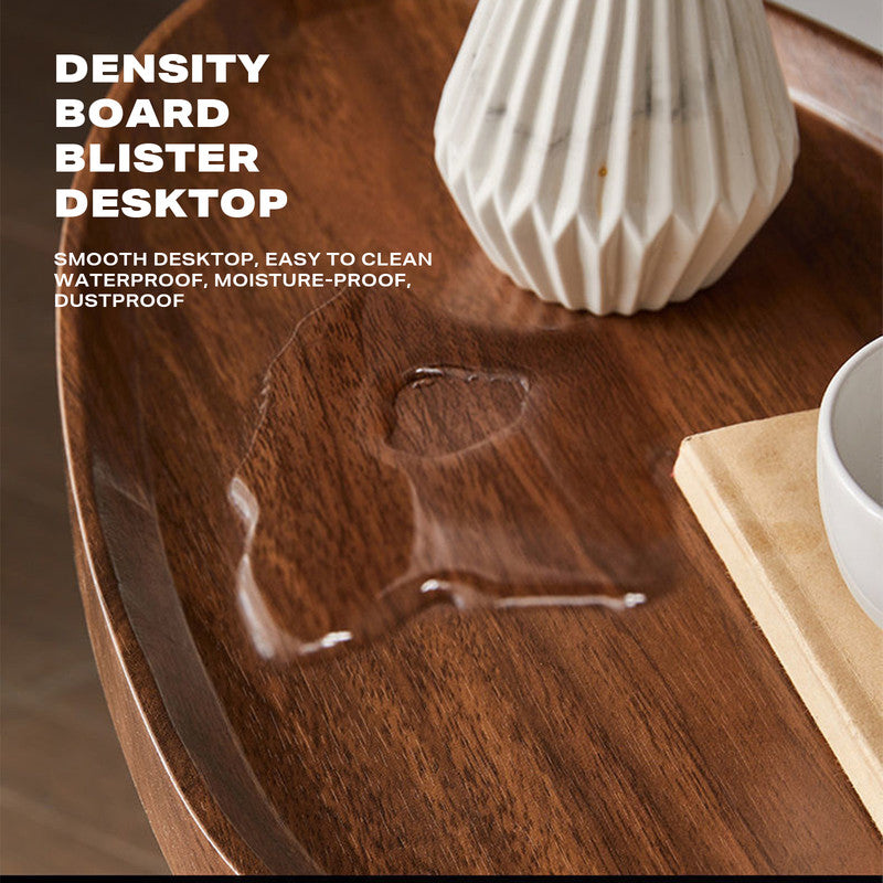 Walnut Gold Stand Side Table
