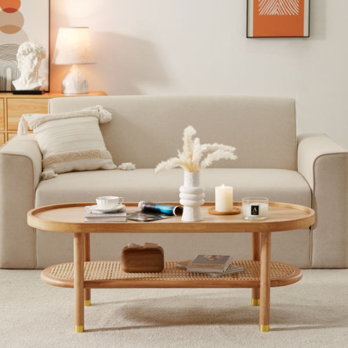 Lauren Natural Rattan Coffee Table