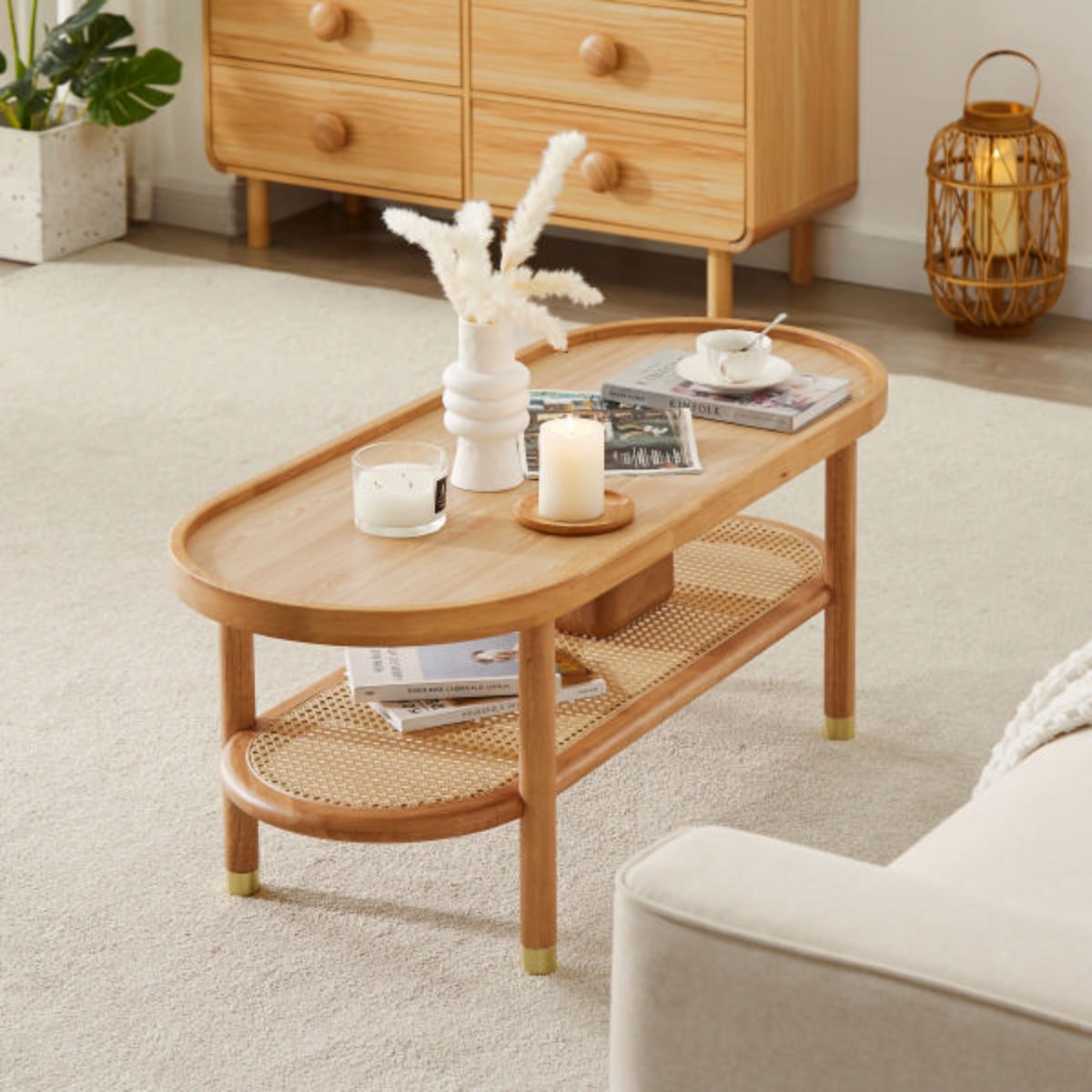 Lauren Natural Rattan Coffee Table