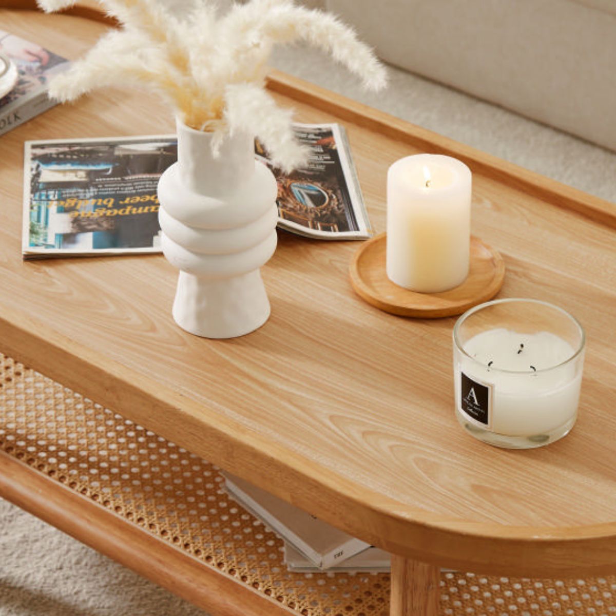Lauren Natural Rattan Coffee Table