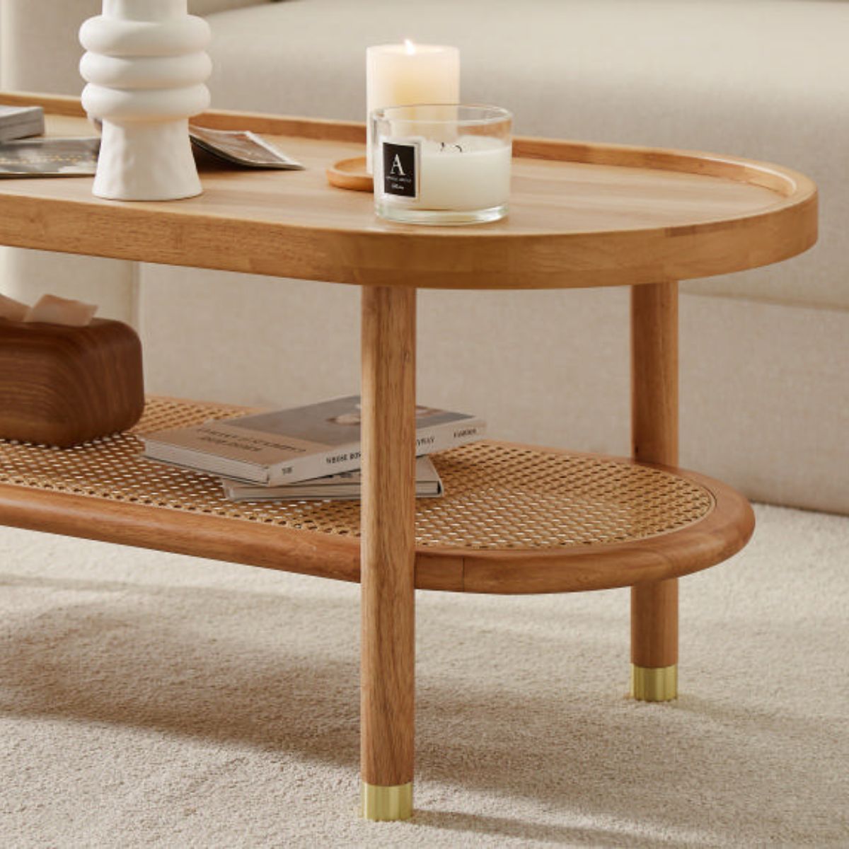 Lauren Natural Rattan Coffee Table