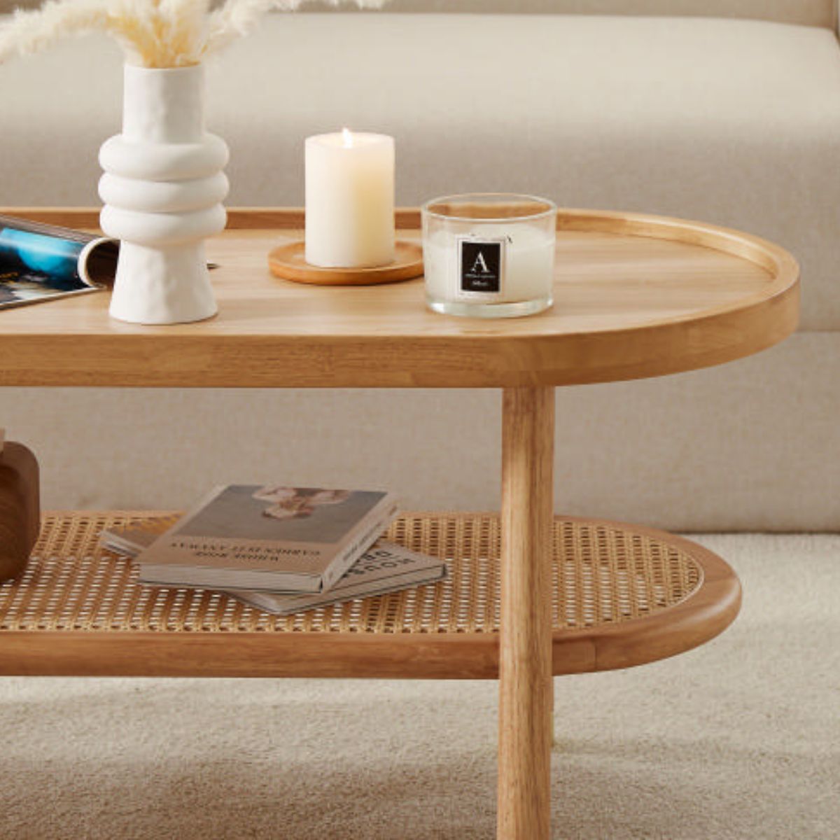 Lauren Natural Rattan Coffee Table