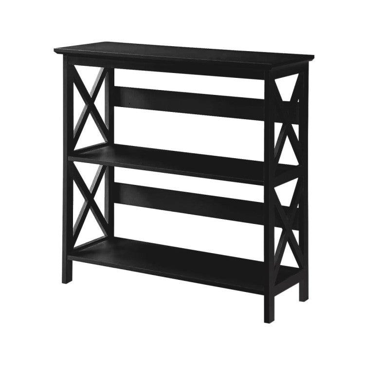 Irene Black 3 Tier Hall Bookcase