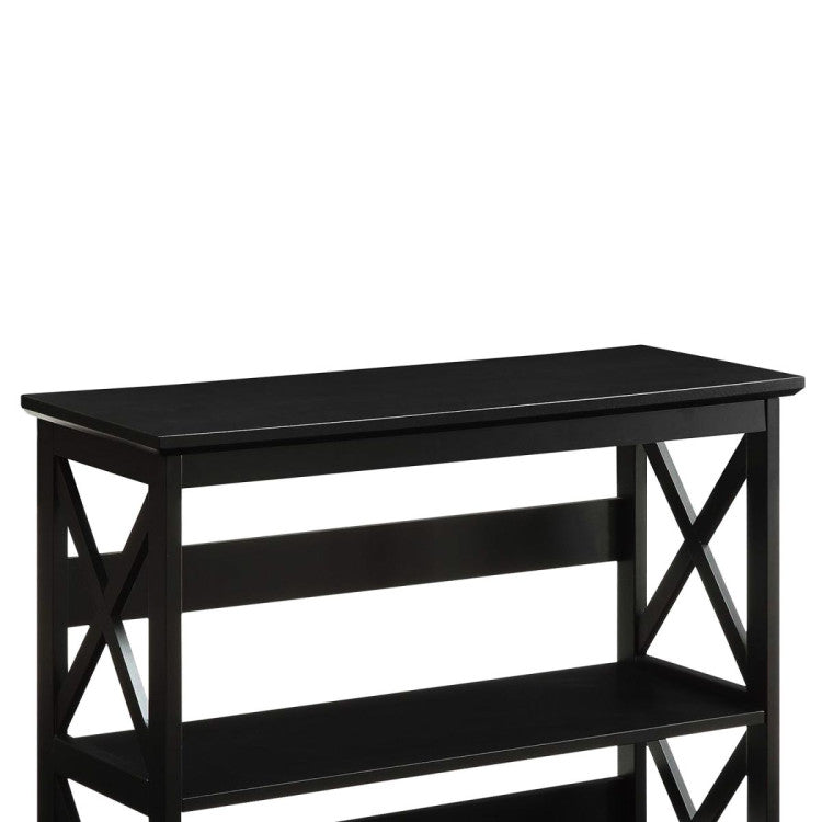 Irene Black 3 Tier Hall Bookcase