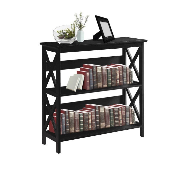 Irene Black 3 Tier Hall Bookcase