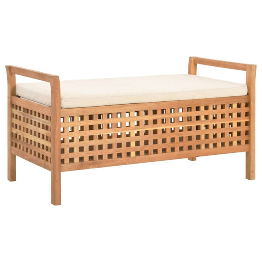 Natural Wooden Storage Bench