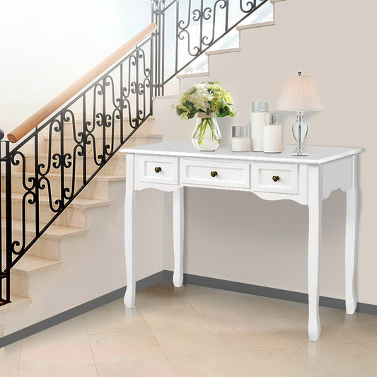 Hall Console French Drawer White