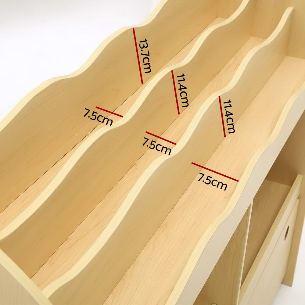 Keezi 3 Tiers Kids Bookshelf Storage
