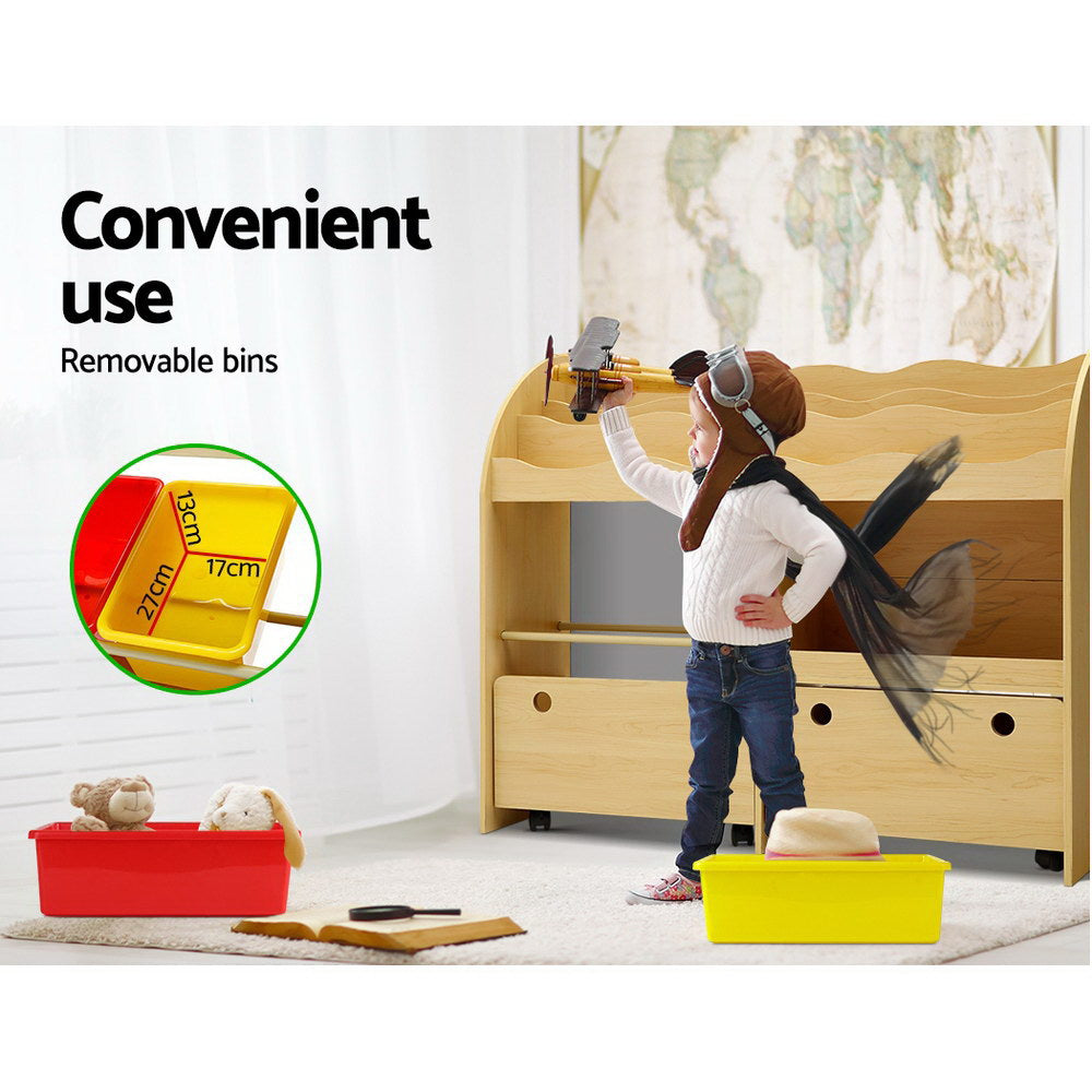 Keezi 3 Tiers Kids Bookshelf Storage