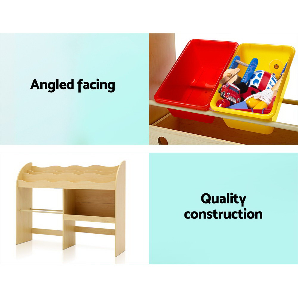 Keezi 3 Tiers Kids Bookshelf Storage