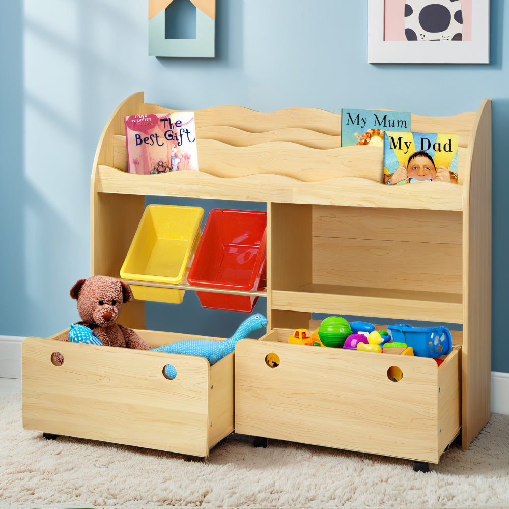 Keezi 3 Tiers Kids Bookshelf Storage