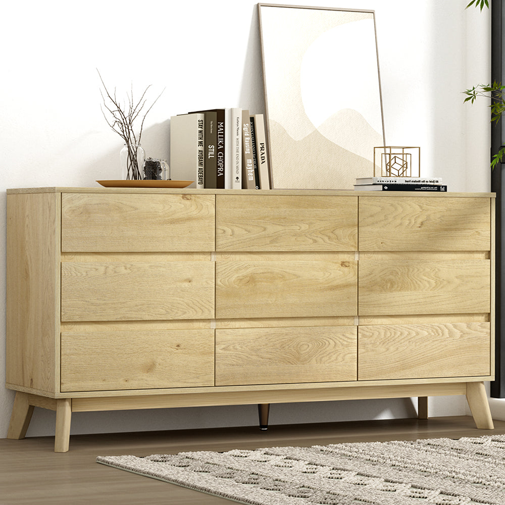 9 Chest of Drawers Tallboy Cabinet