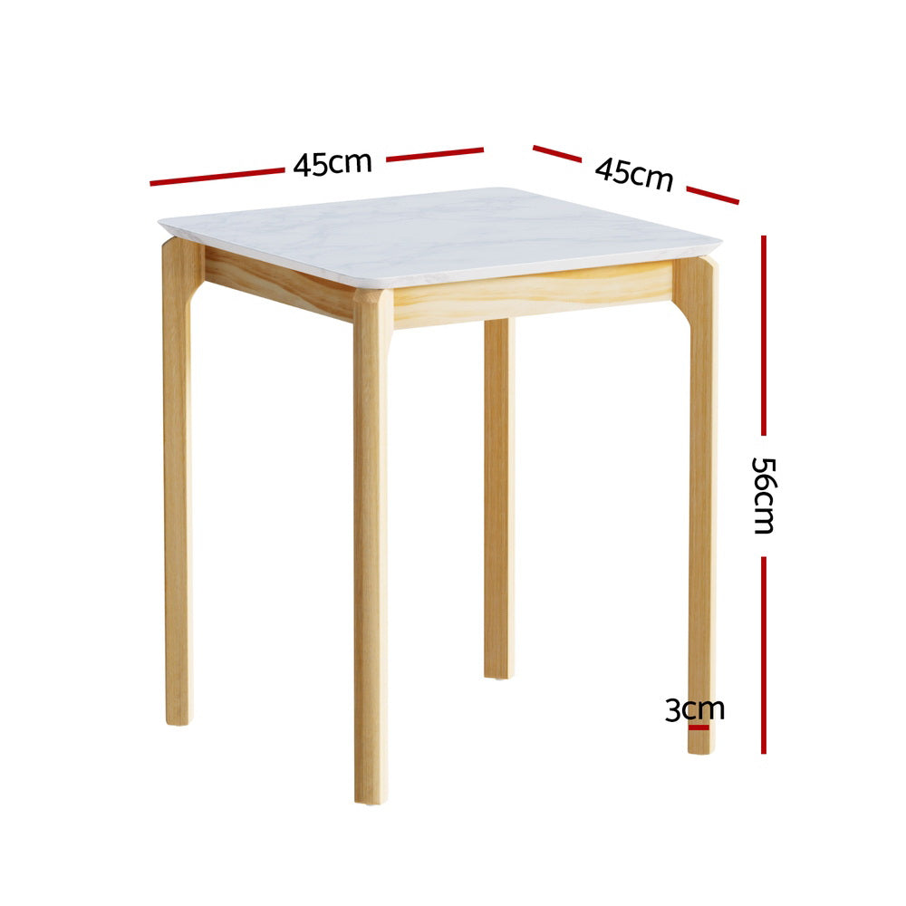 FREE SHIPPING! Coffee Table Marble Effect Square
