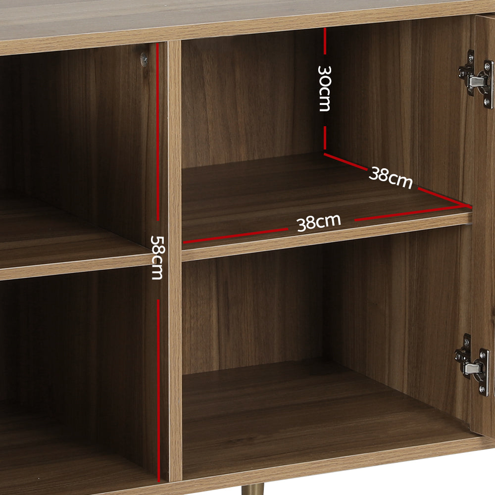 Walnut Buffet 2 Cupboard
