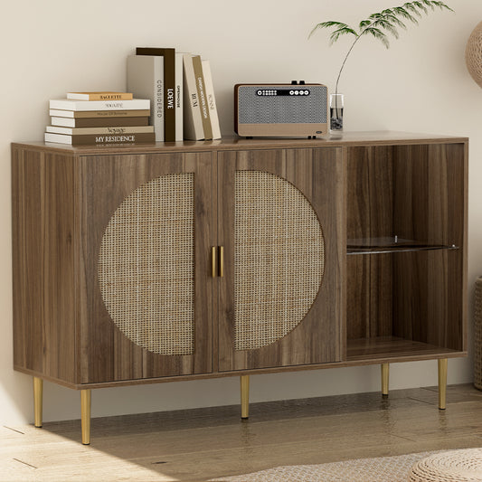 Walnut Buffet 2 Cupboard