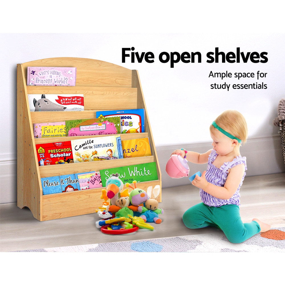 Keezi 5 Tiers Kids Bookshelf Display Rack