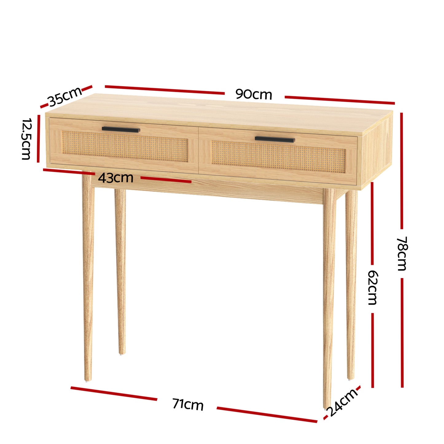 Adelle Rattan Hall Table