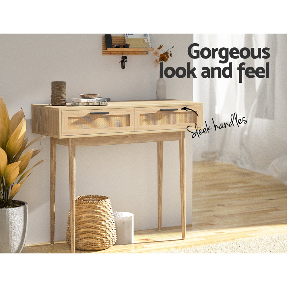 Adelle Rattan Hall Table