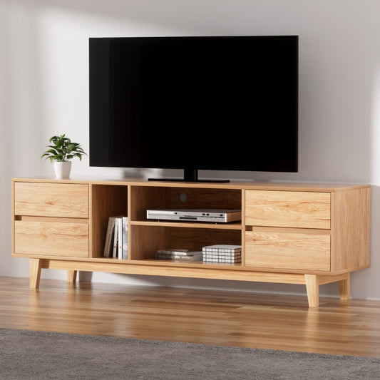 Rubberwood 180cm Entertainment Centre