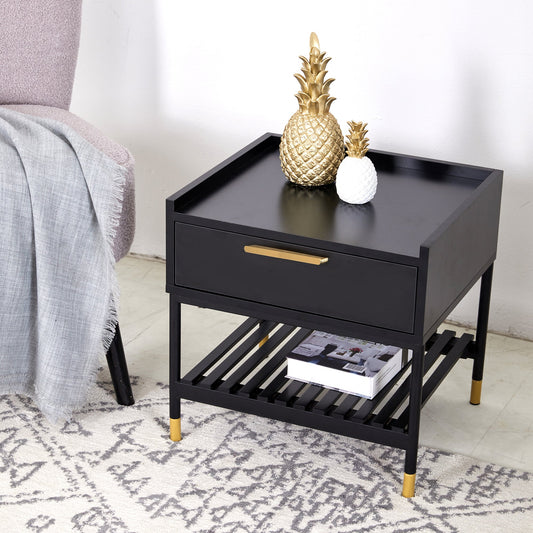 Alcona Matte Black Side Table