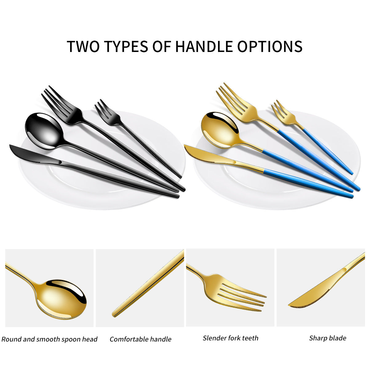 FREE SHIPPING! Red And Gold Patchwork Stainless Steel 16-Piece Flatware Set