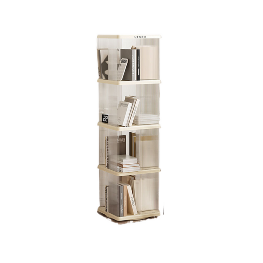 FREE SHIPPING! Rotating storage bookshelf square four layers