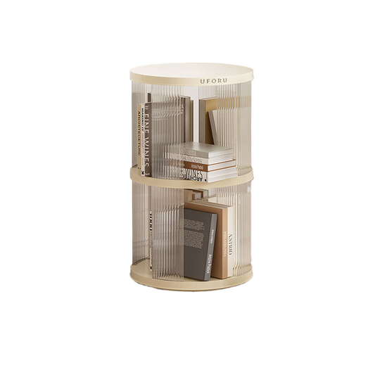 FREE SHIPPING! Rotating storage circular bookshelf 2 layers